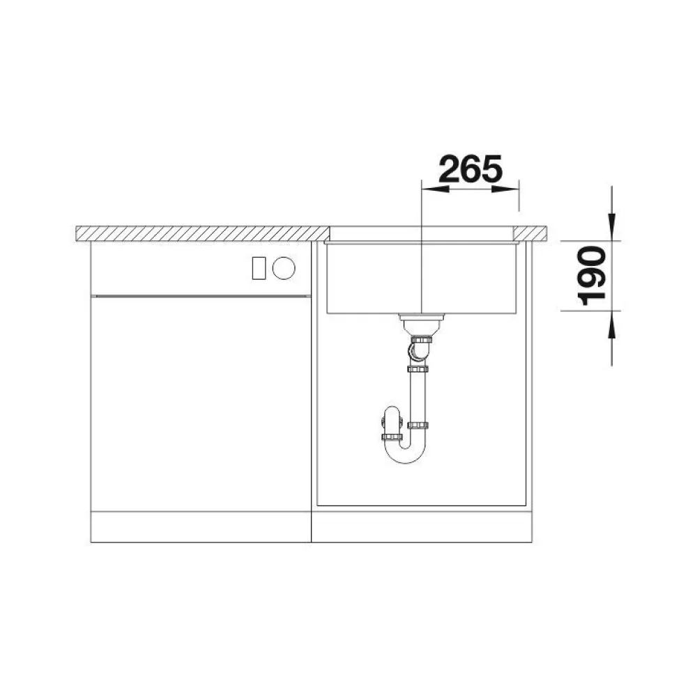 Clearance Keittiöallas Subline 500-U, 530x460mm, silgranit, altakiinnitettävä, eri värejä Tiskialtaat Ja -Pöydät
