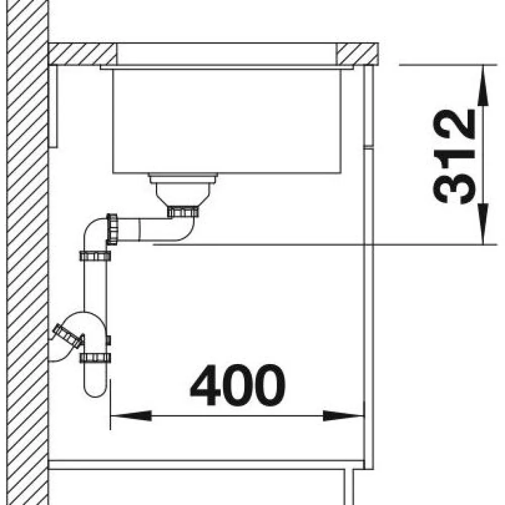 Clearance Keittiöallas Subline 500-U, 530x460mm, silgranit, altakiinnitettävä, eri värejä Tiskialtaat Ja -Pöydät