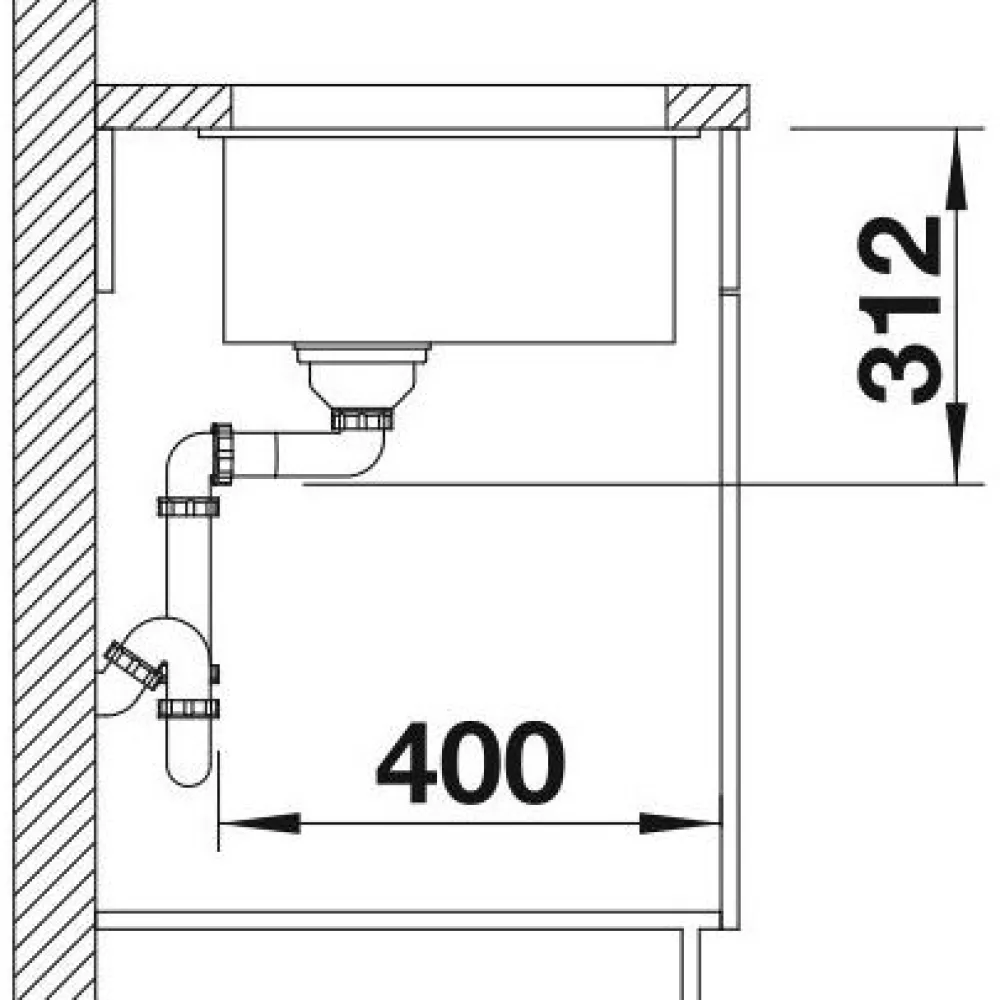 Clearance Keittiöallas Subline 500-U, 530x460mm, silgranit, altakiinnitettävä, eri värejä Tiskialtaat Ja -Pöydät