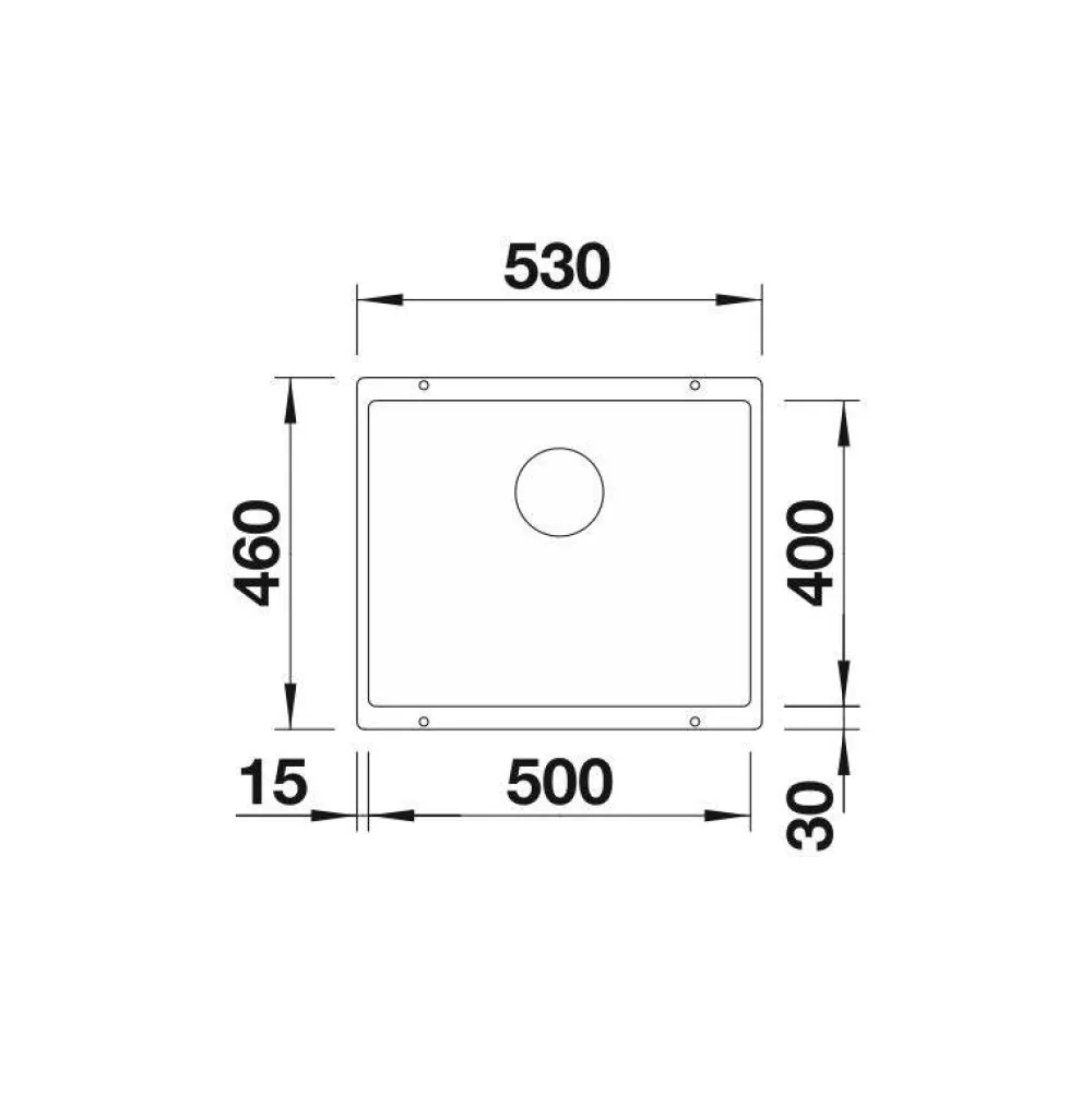 Clearance Keittiöallas Subline 500-U, 530x460mm, silgranit, altakiinnitettävä, eri värejä Tiskialtaat Ja -Pöydät