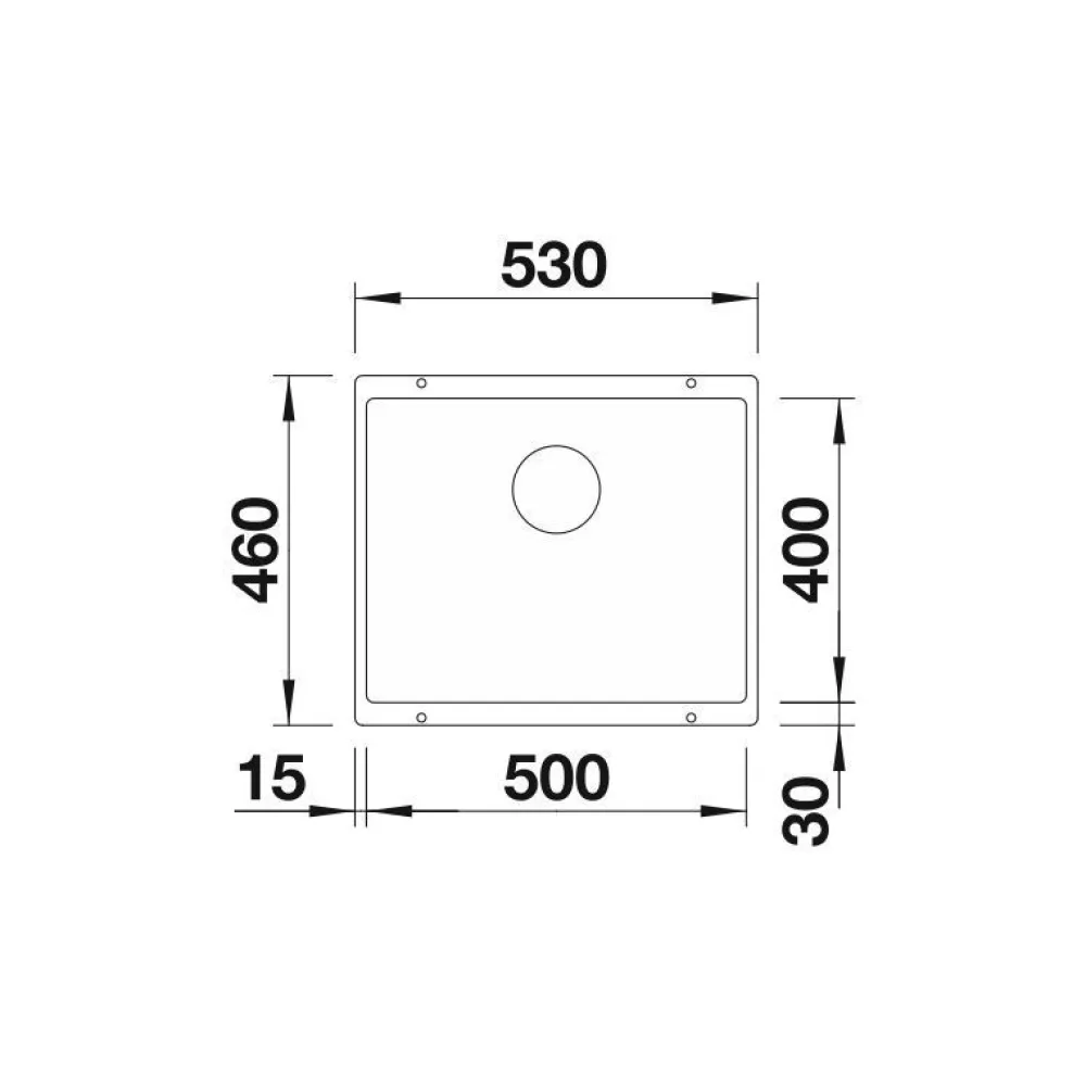 Clearance Keittiöallas Subline 500-U, 530x460mm, silgranit, altakiinnitettävä, eri värejä Tiskialtaat Ja -Pöydät