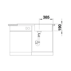 Keittiöallas Zia XL 6 S 1000x500mm silgranit Tiskialtaat Ja -Pöydät