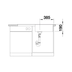 Keittiöallas Zia XL 6 S 1000x500mm silgranit Tiskialtaat Ja -Pöydät