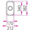 Keittiöallas Jazz P-17PT 212x382 mm rst upotettava*Stala Clearance