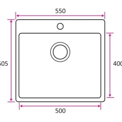 Keittiöallas Lagom T50 550x505 mm rst*Stala