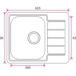 Keittiöallas STANDARD-TD34, 615x500mm, rst*Stala Hot