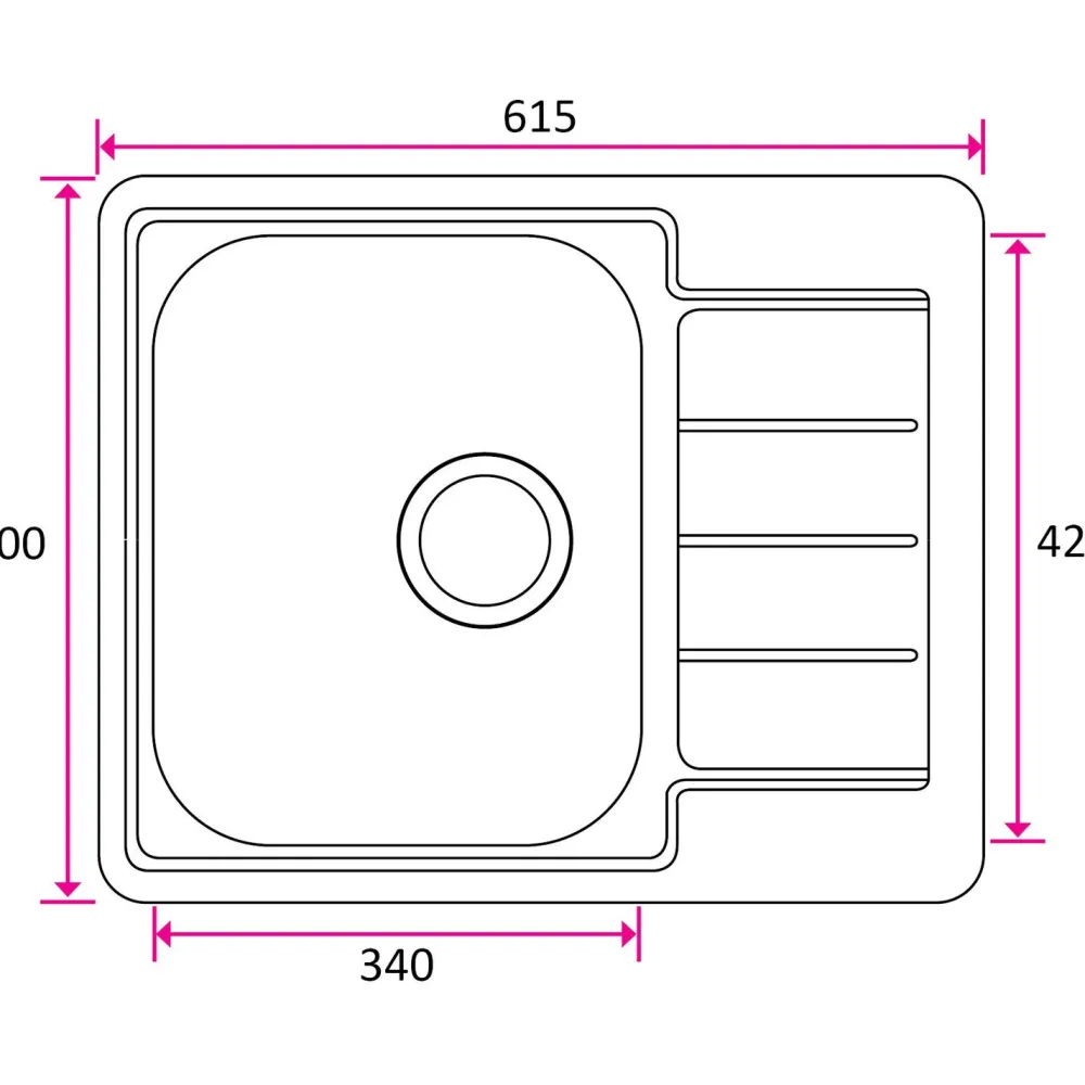 Keittiöallas STANDARD-TD34, 615x500mm, rst*Stala Hot