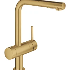 Keittiöhana Minta, APK-liitäntä, ulosvedettävä juoksuputki, brushed cool sunrise*Grohe Online