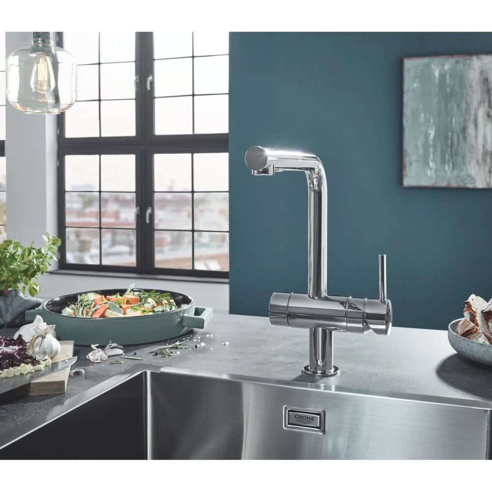 Keittiöhana Minta, APK-liitäntä, ulosvedettävä juoksuputki, kromi*Grohe Outlet