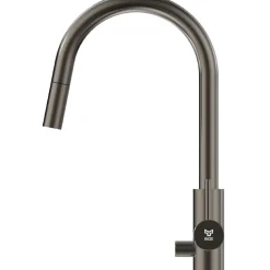 Keittiöhana INOX by Q1, ulosvedettävä juoksuputki ja APK-venttiili, gun metal*Tammiholma New