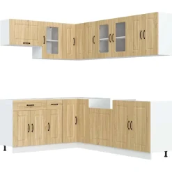 Clearance Keittiökaappisarja, 11-osainen Kalmar, eri värejä (43830) Valmiskeittiöt