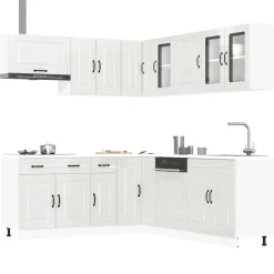 Clearance Keittiökaappisarja 11-osainen Kalmar, eri värejä (43833) Valmiskeittiöt