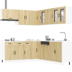 Clearance Keittiökaappisarja 11-osainen Kalmar, eri värejä (43833) Valmiskeittiöt