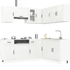 New Keittiökaappisarja 11-osainen Kalmar, eri värejä (43836) Valmiskeittiöt