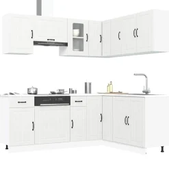 New Keittiökaappisarja 11-osainen Kalmar, eri värejä (43836) Valmiskeittiöt