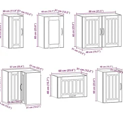 New Keittiökaappisarja 11-osainen Kalmar, eri värejä (43836) Valmiskeittiöt