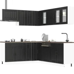 Keittiökaappisarja 11-osainen Lucca, suunniteltu puu, eri värejä (43834)*FinePRICE Best