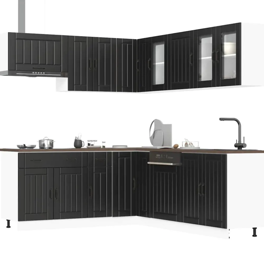 Keittiökaappisarja 11-osainen Lucca, suunniteltu puu, eri värejä (43834)*FinePRICE Best