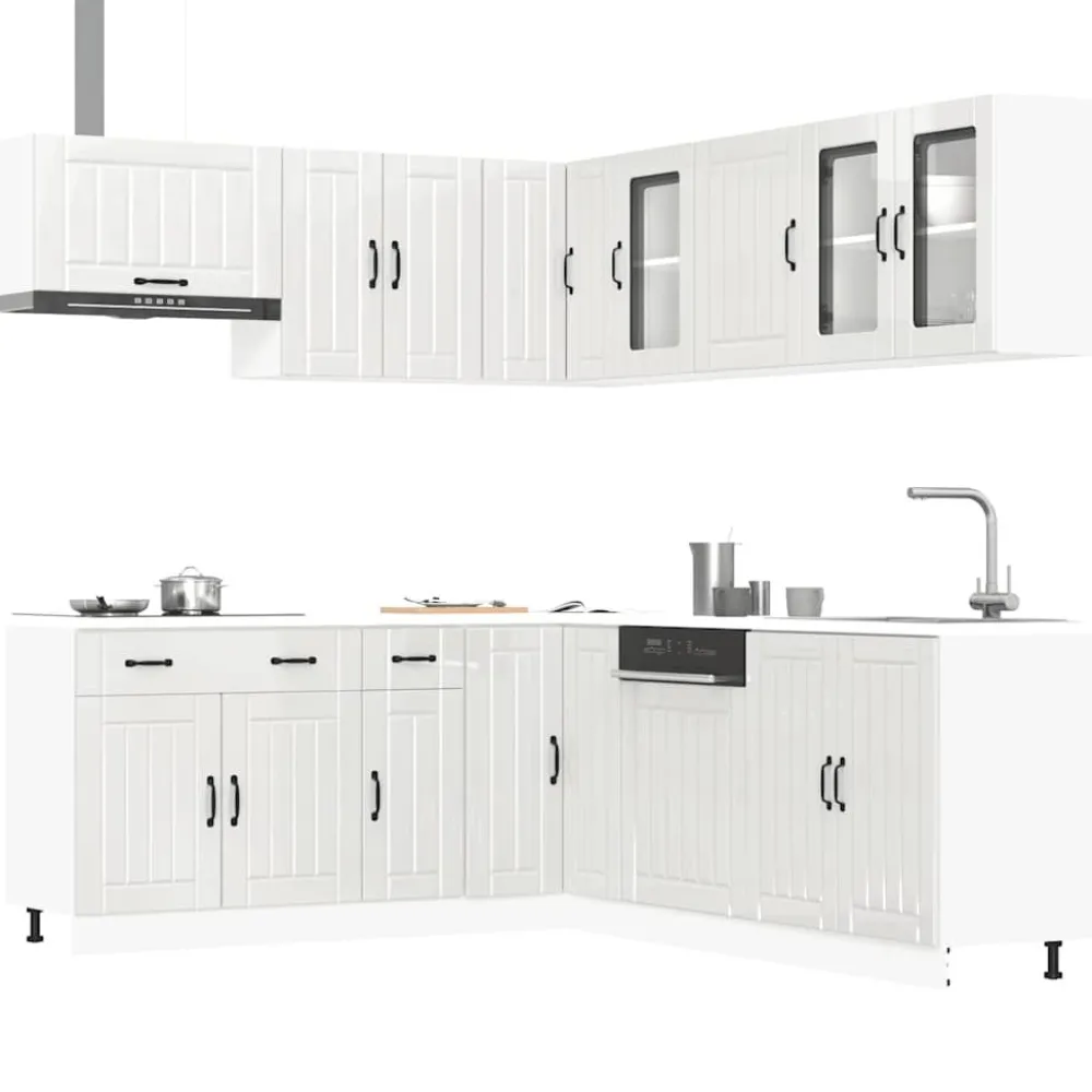 Keittiökaappisarja 11-osainen Lucca, suunniteltu puu, eri värejä (43834)*FinePRICE Best