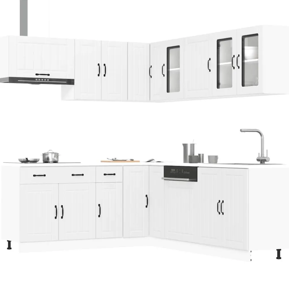 Keittiökaappisarja 11-osainen Lucca, suunniteltu puu, eri värejä (43834)*FinePRICE Best