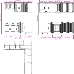 Keittiökaappisarja 11-osainen Lucca, suunniteltu puu, eri värejä (43834)*FinePRICE Best