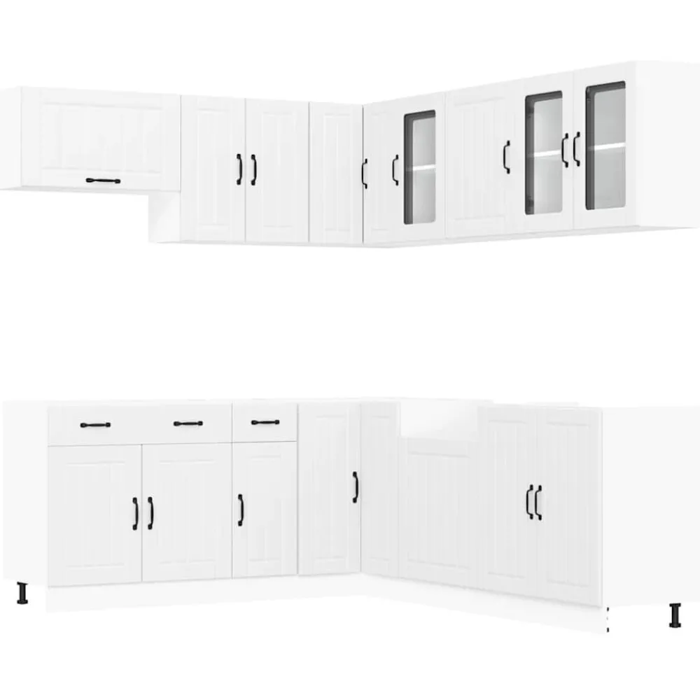 Keittiökaappisarja 11-osainen Lucca, suunniteltu puu, eri värejä (43834)*FinePRICE Best