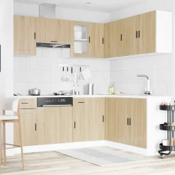 Clearance Keittiökaappisarja 11-osainen Porto, suunniteltu puu, eri värejä (43838) Valmiskeittiöt