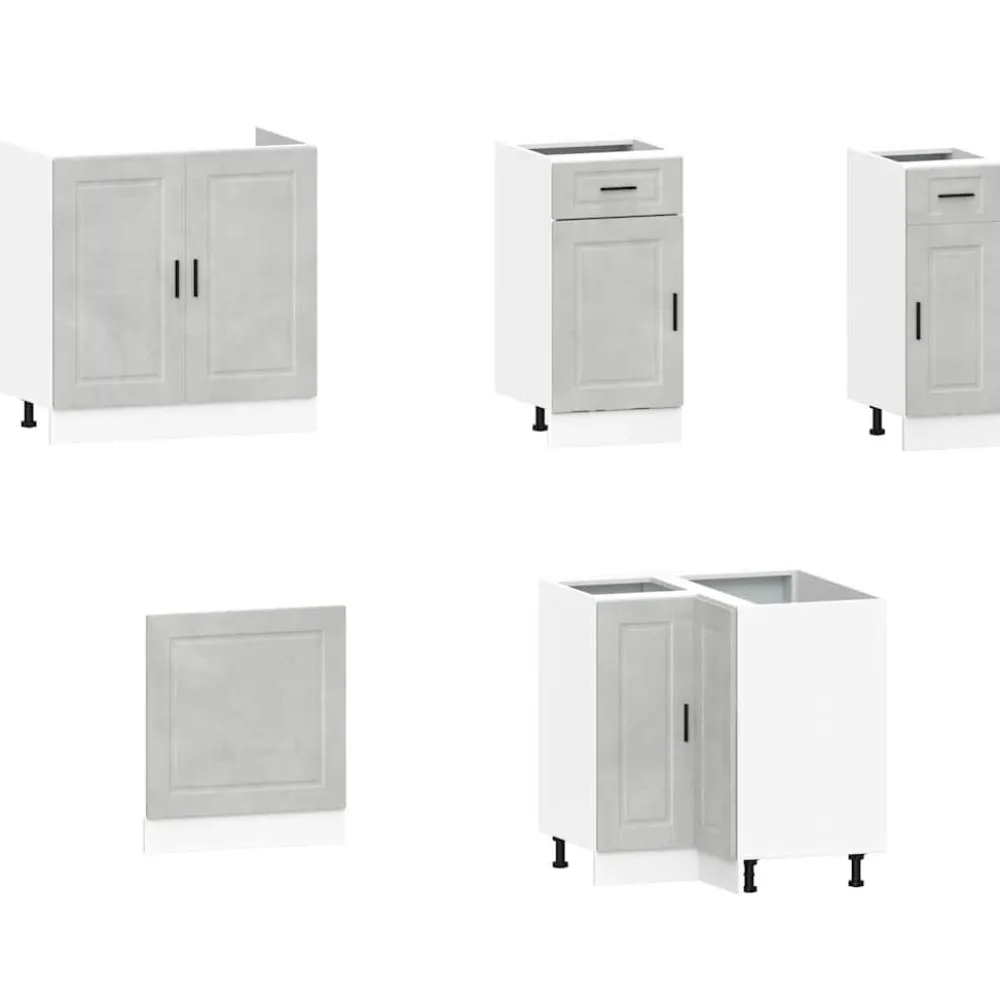 Clearance Keittiökaappisarja 11-osainen Porto, suunniteltu puu, eri värejä (43838) Valmiskeittiöt