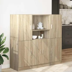 Keittiökaappisarja 3-osainen, tekninen puu, eri värejä (44334)*FinePRICE Outlet