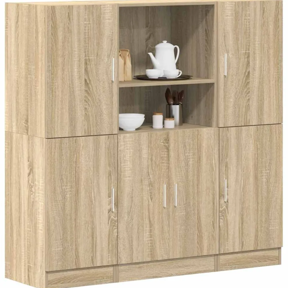Keittiökaappisarja 3-osainen, tekninen puu, eri värejä (44334)*FinePRICE Outlet