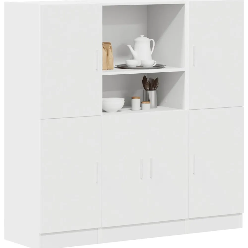 Keittiökaappisarja 3-osainen, tekninen puu, eri värejä (44334)*FinePRICE Outlet