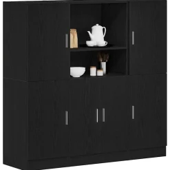 Keittiökaappisarja 3-osainen, tekninen puu, eri värejä (44334)*FinePRICE Outlet