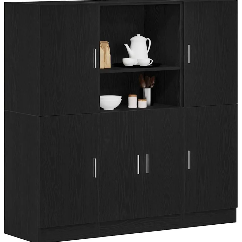 Keittiökaappisarja 3-osainen, tekninen puu, eri värejä (44334)*FinePRICE Outlet