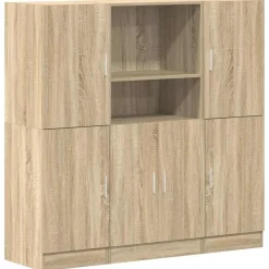 Keittiökaappisarja 3-osainen, tekninen puu, eri värejä (44334)*FinePRICE Outlet