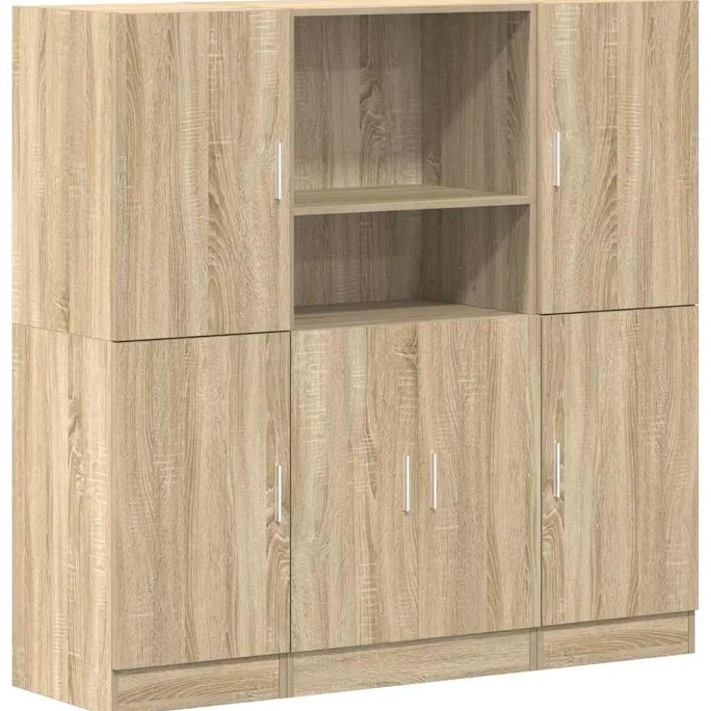 Keittiökaappisarja 3-osainen, tekninen puu, eri värejä (44334)*FinePRICE Outlet