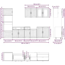 Keittiön kalustesarja, Kalmar, eri värejä (43816)*FinePRICE Discount