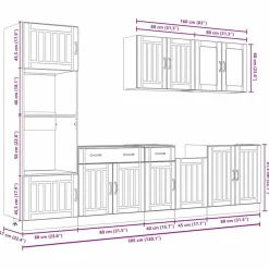 Keittiön kalustesarja, Kalmar, eri värejä (43816)*FinePRICE Discount