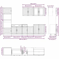 Keittiön kalustesarja, Kalmar, eri värejä (43816)*FinePRICE Discount