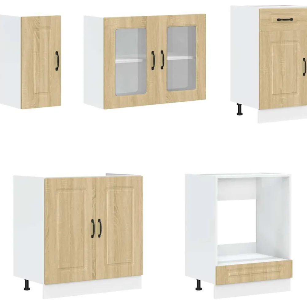 Keittiön kalustesarja 8-osainen, Kalmar, eri värejä (43821)*FinePRICE Outlet