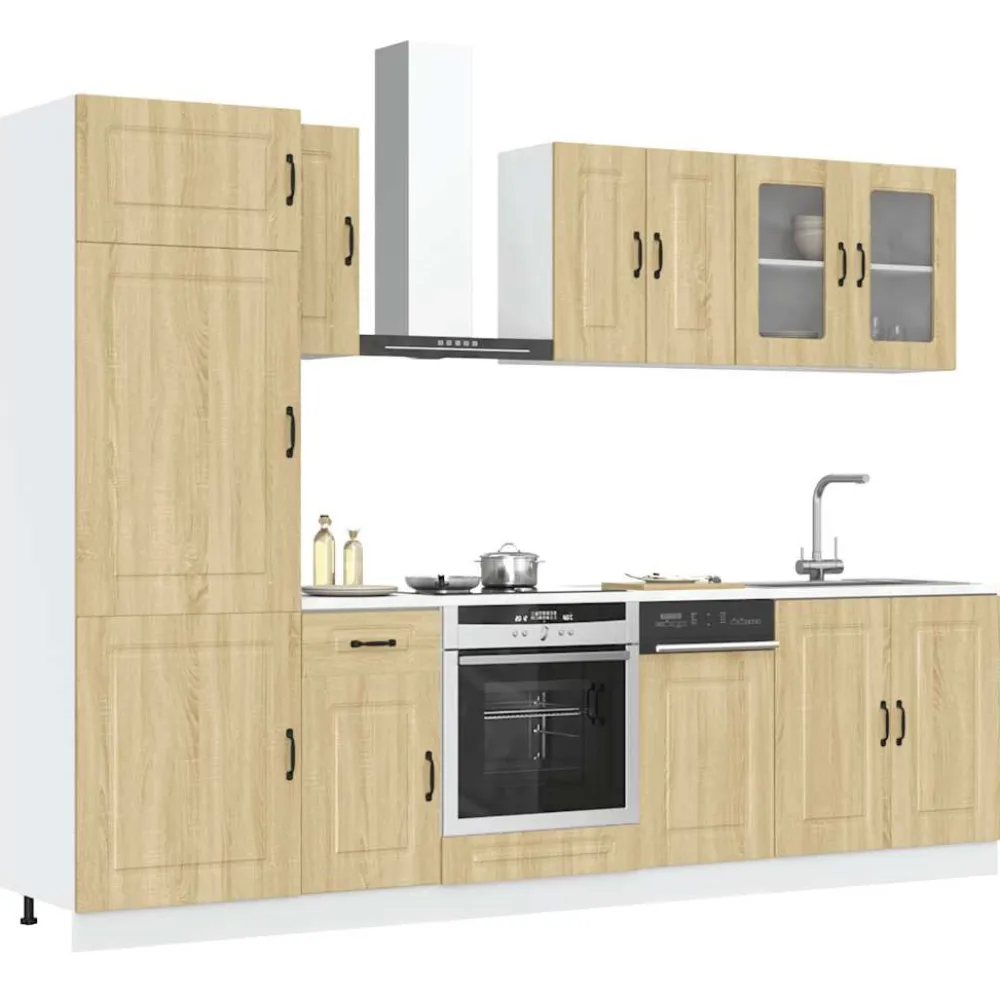 Keittiön kalustesarja 8-osainen, Kalmar, eri värejä (43821)*FinePRICE Outlet