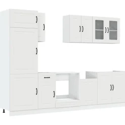 Keittiön kalustesarja 8-osainen, Kalmar, eri värejä (43821)*FinePRICE Outlet