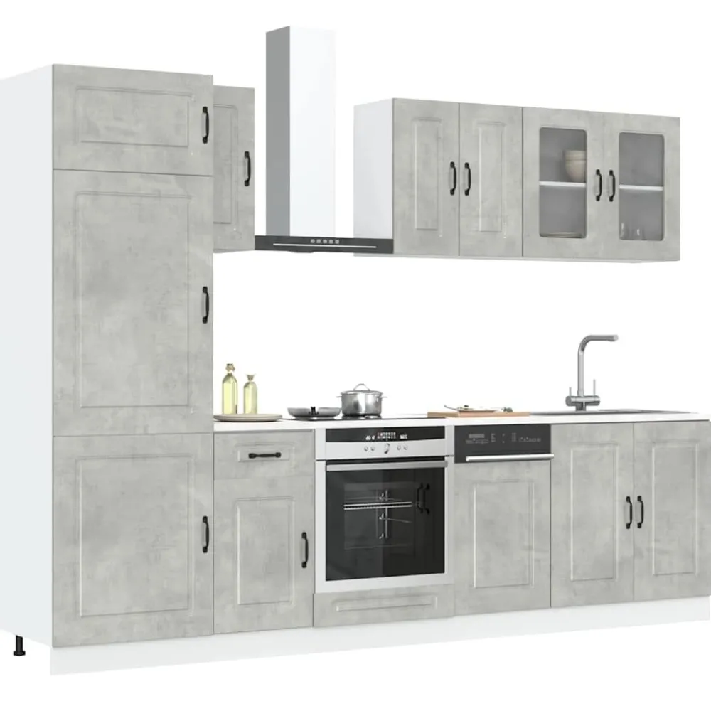 Keittiön kalustesarja 8-osainen, Kalmar, eri värejä (43821)*FinePRICE Outlet