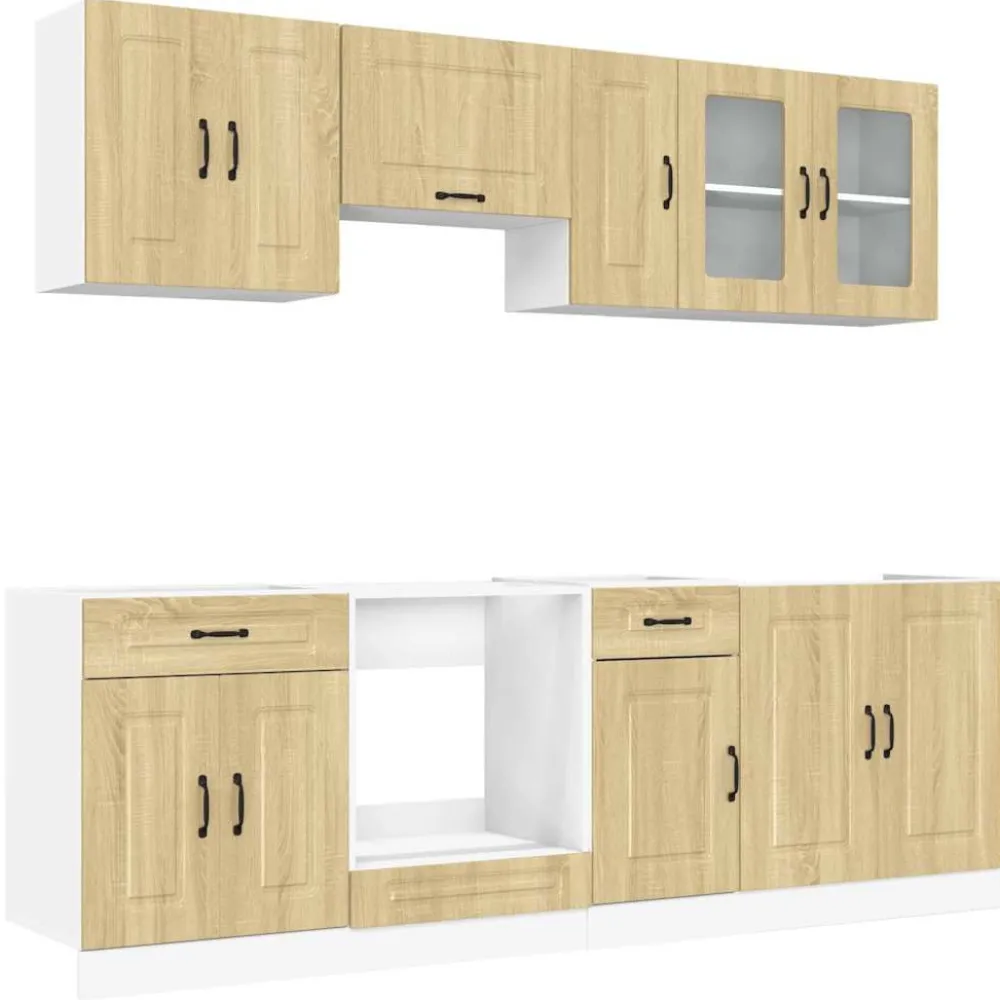 Keittiön kalustesarja 8-osainen Kalmar, eri värejä (43824)*FinePRICE Outlet