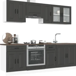Keittiön kalustesarja 8-osainen Kalmar, eri värejä (43824)*FinePRICE Outlet