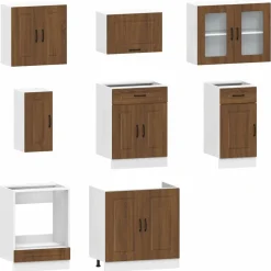 Keittiön kalustesarja 8-osainen Kalmar, eri värejä (43824)*FinePRICE Outlet