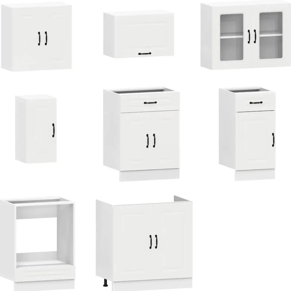 Keittiön kalustesarja 8-osainen Kalmar, eri värejä (43824)*FinePRICE Outlet
