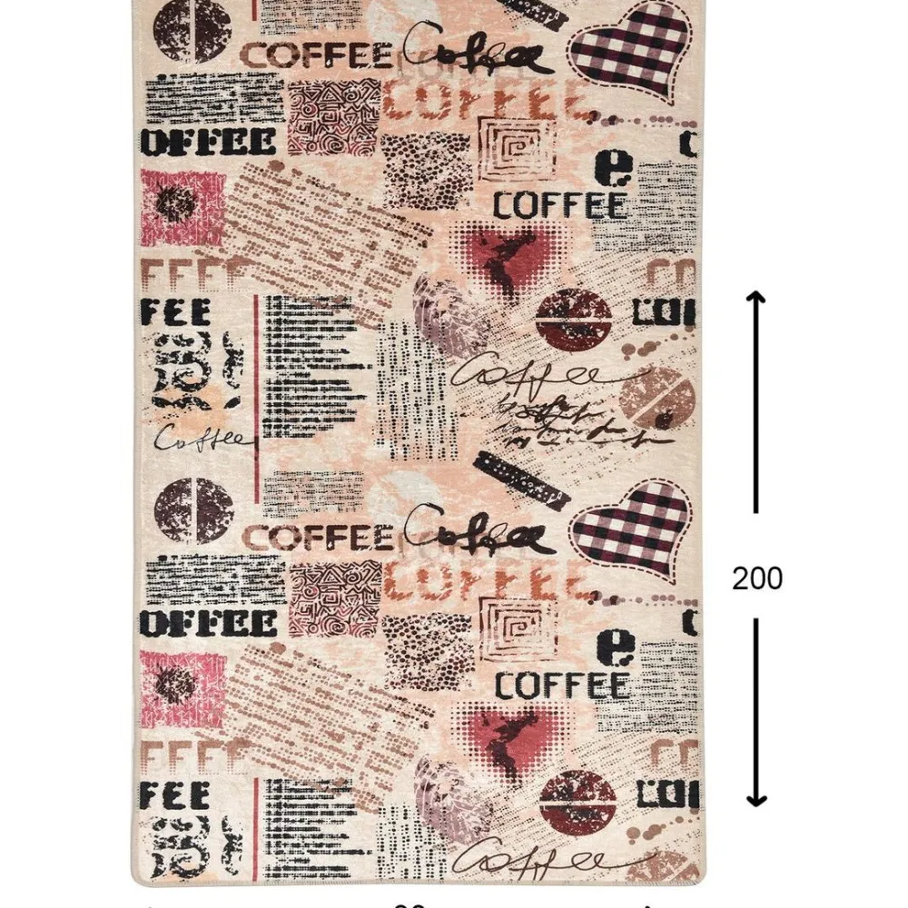 Hot Keittiön matto Coffee, eri kokoja Matot