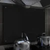 Keittiön roiskesuoja musta 80x60 cm karkaistu lasi*FinePRICE Clearance