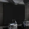 Keittiön roiskesuoja musta 70x60 cm karkaistu lasi*FinePRICE Sale