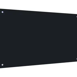 Keittiön roiskesuoja musta 100x60 cm karkaistu lasi Keittiötasot Ja Välitilat